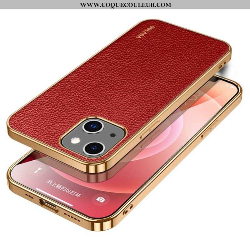 Coque iPhone 14 Style Cuir SULADA