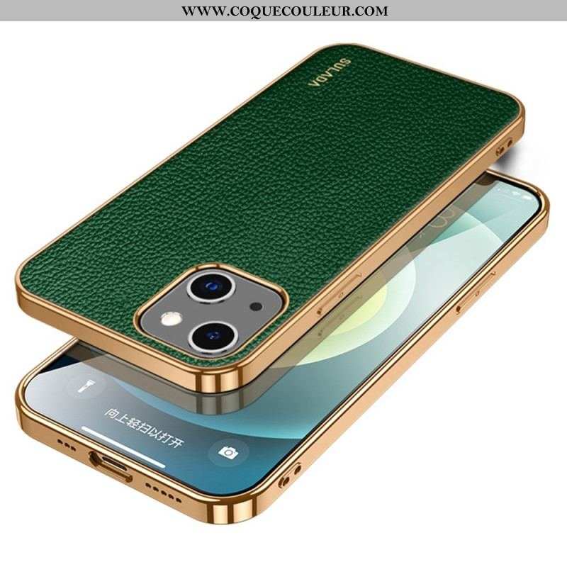 Coque iPhone 14 Style Cuir SULADA