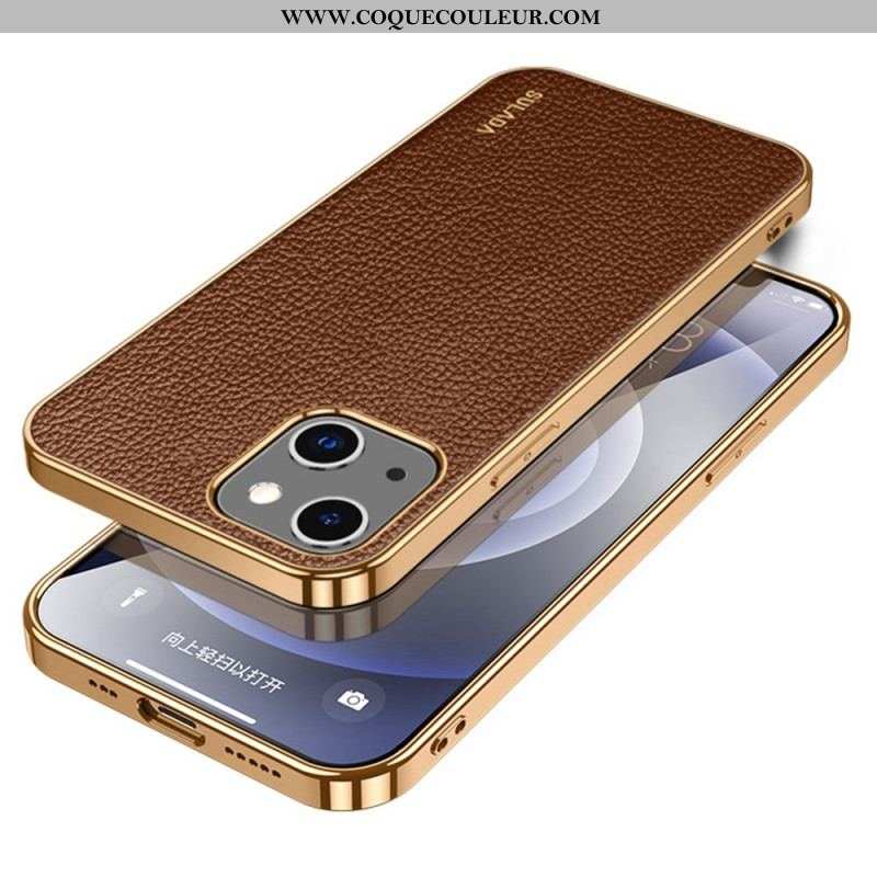 Coque iPhone 14 Style Cuir SULADA