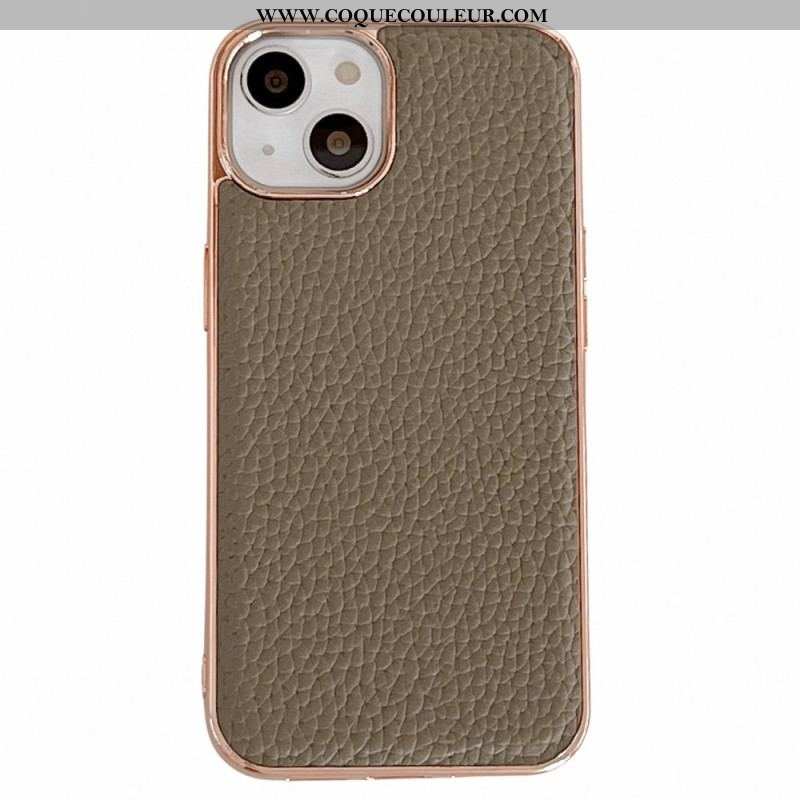 Coque iPhone 14 Stars Series Cuir Véritable