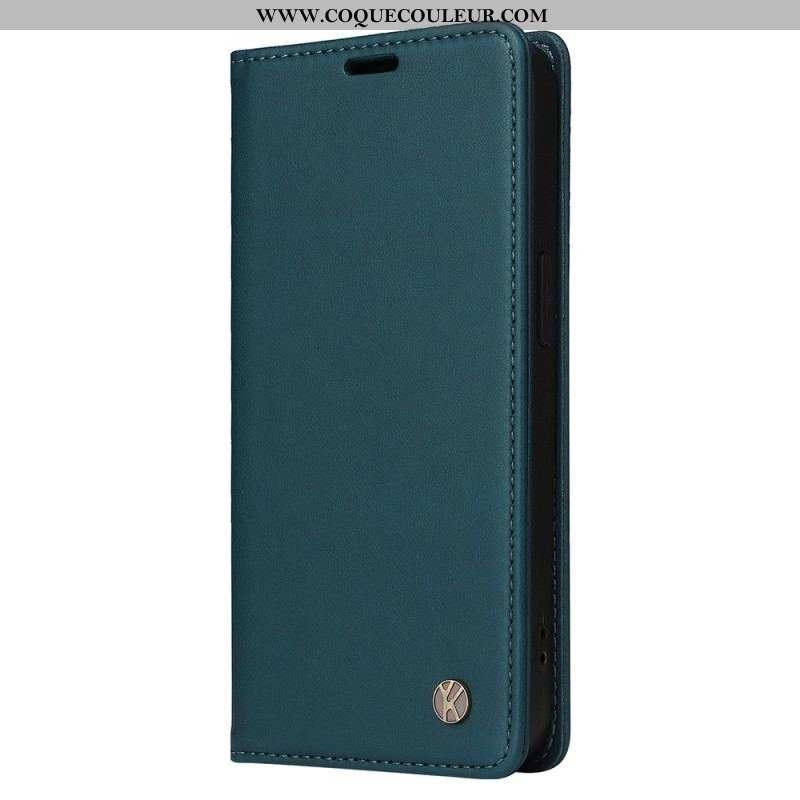 Flip Cover iPhone 14 Rivet Décoratif