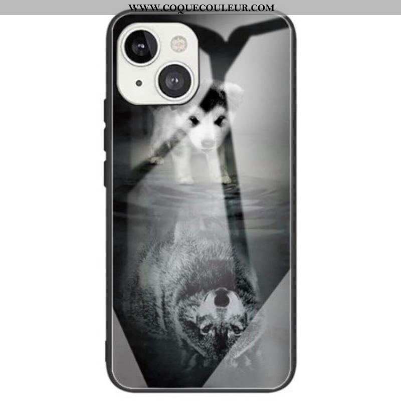 Coque iPhone 14 Verre Trempé Rêve de Chiot