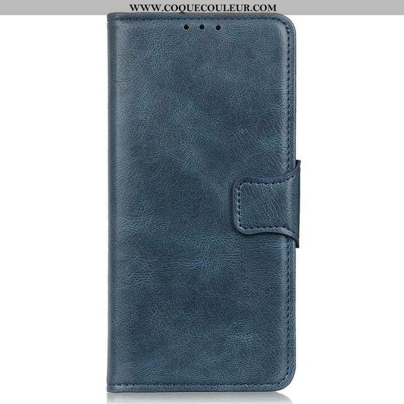 Housse iPhone 14 Style Cuir Fermoir Réversible