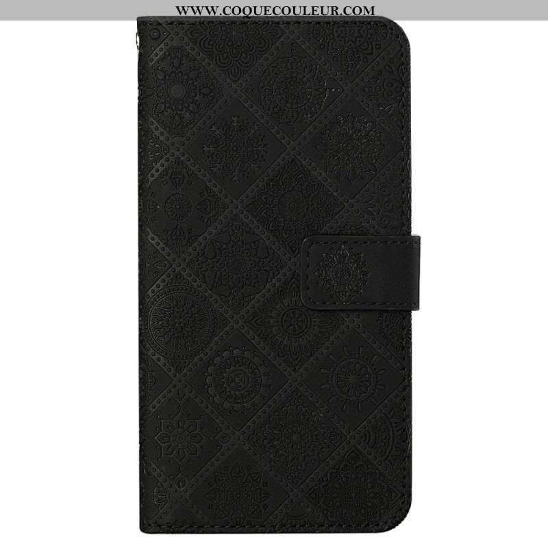 Housse iPhone 14 Motif Tapisserie à Lanière