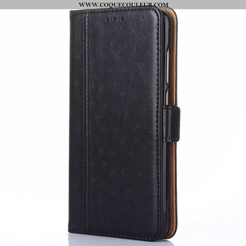 Housse iPhone 14 Texture Peau d'Autruche