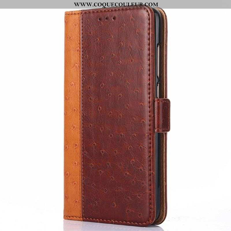 Housse iPhone 14 Texture Peau d'Autruche