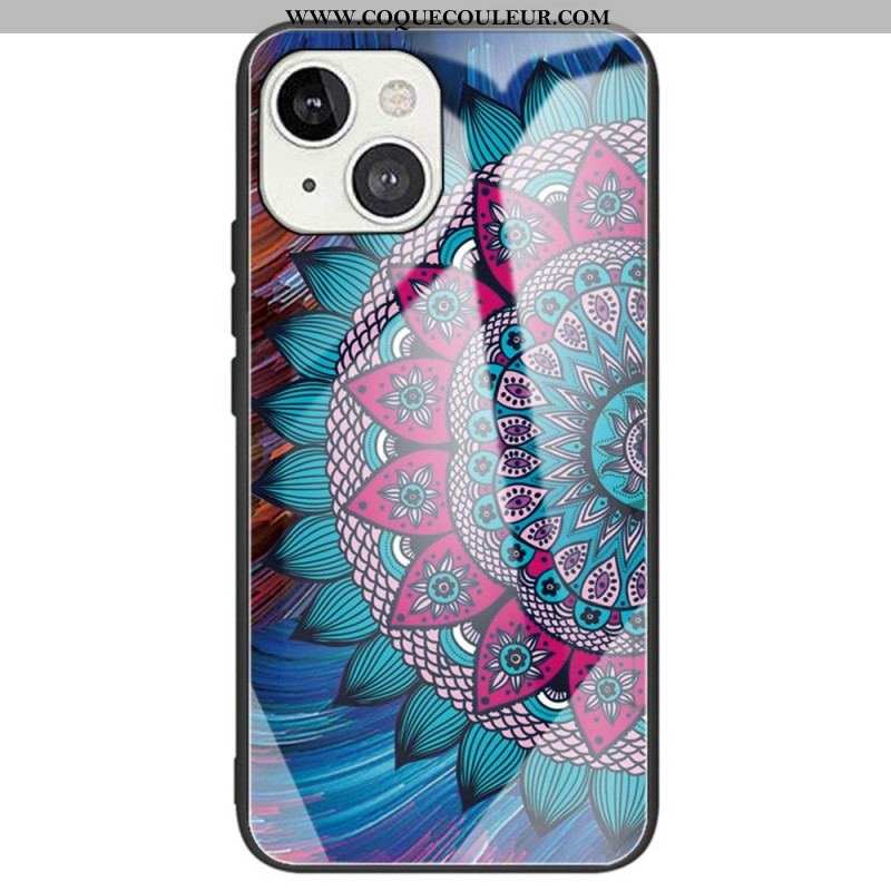 Coque iPhone 14 Verre Trempé Florale