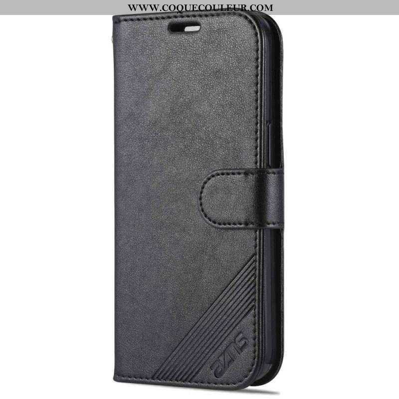 Housse iPhone 14 Style Cuir AZNS