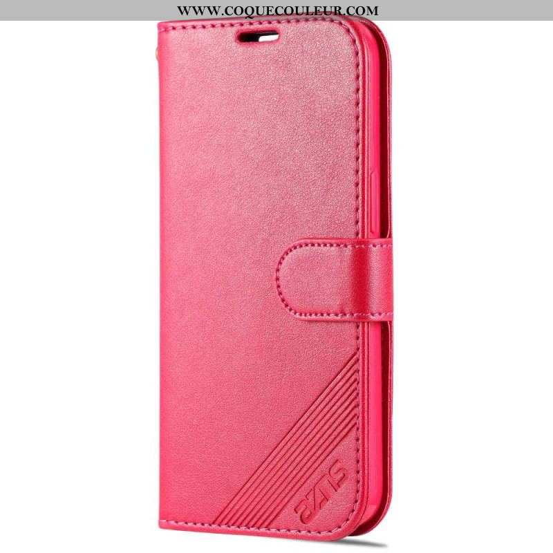 Housse iPhone 14 Style Cuir AZNS