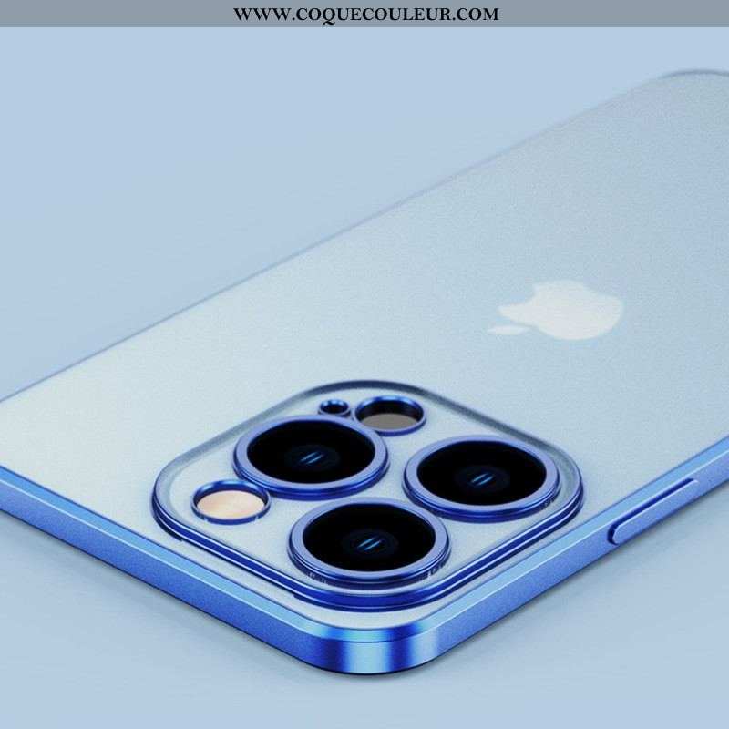 Coque iPhone 14 Transparente Style Métallisé