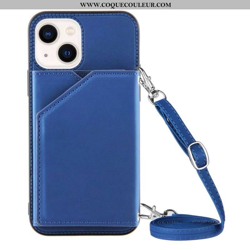 Coque iPhone 14 Bandoulière Porte-cartes