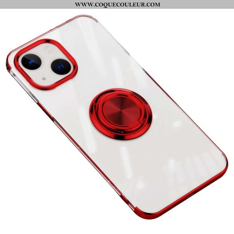 Coque iPhone 14 Transparente Anneau Rotatif