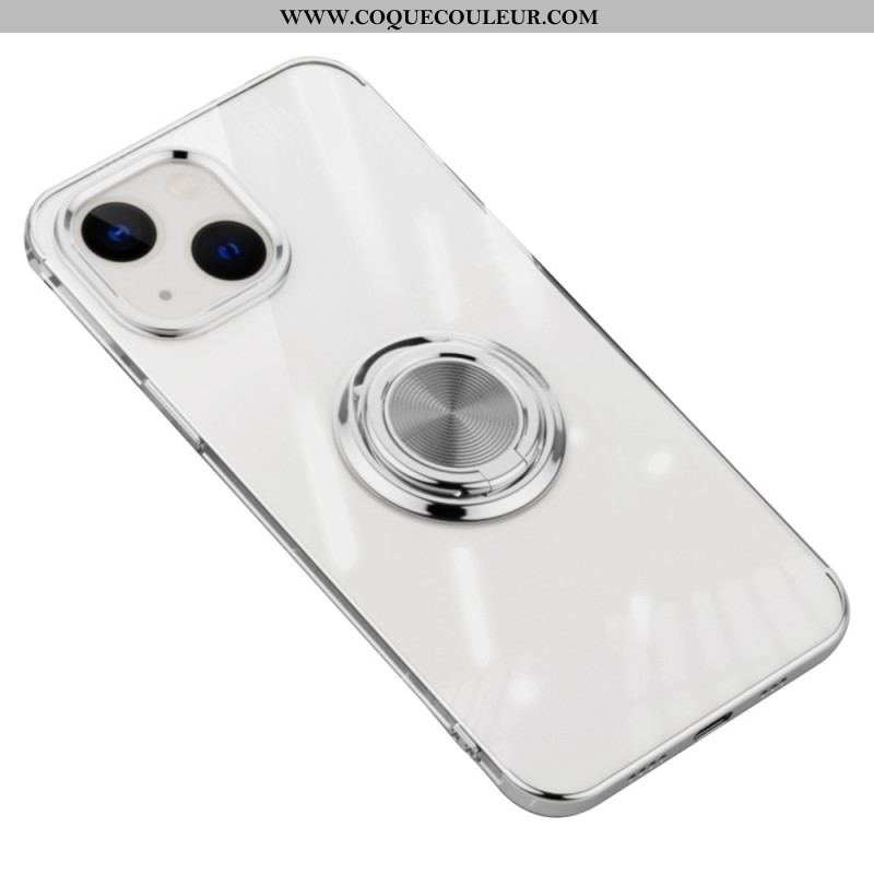 Coque iPhone 14 Transparente Anneau Rotatif