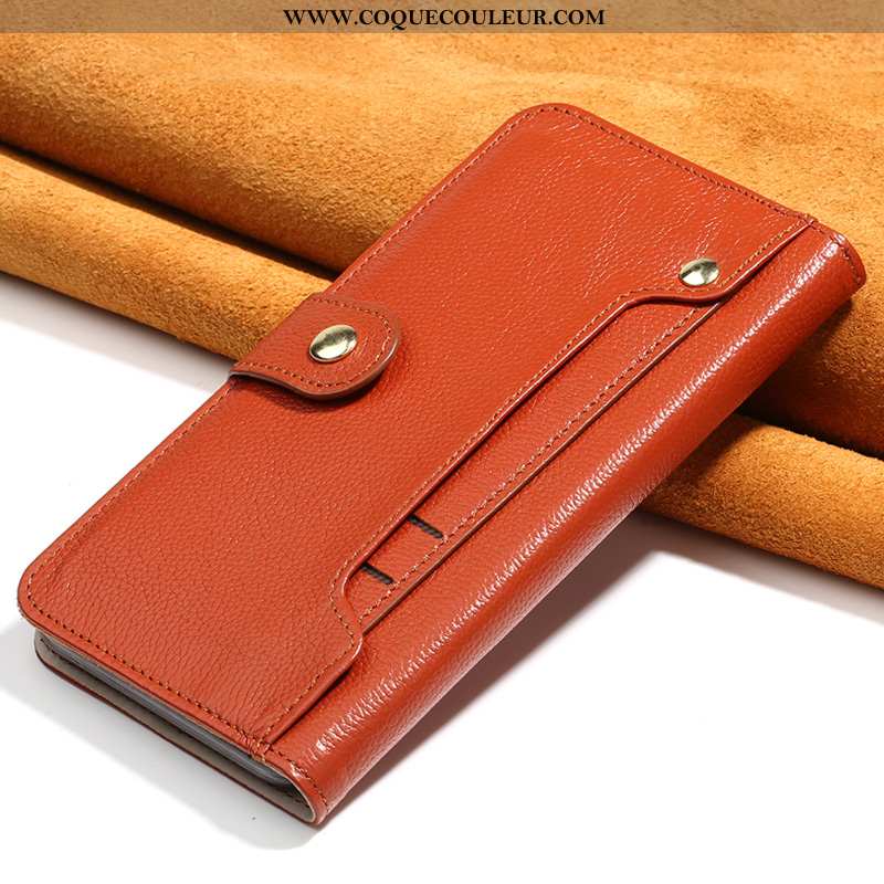 Housse Honor 20 Cuir Carte Coque, Étui Honor 20 Protection Véritable Marron