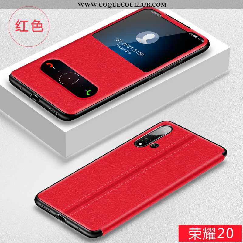 Étui Honor 20 Fluide Doux Coque Luxe, Honor 20 Silicone Rouge