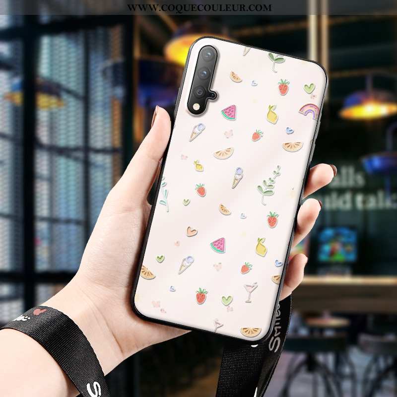 Housse Honor 20 Dessin Animé Créatif Personnalité, Étui Honor 20 Charmant Incassable Beige