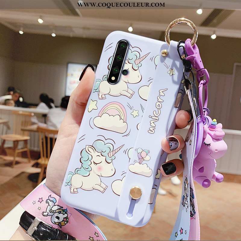 Coque Honor 20 Dessin Animé Incassable Cœur, Housse Honor 20 Fluide Doux Rose