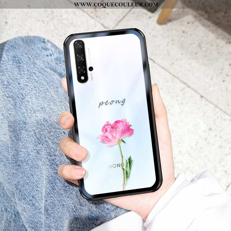 Étui Honor 20 Tendance Transparent Simple, Coque Honor 20 Fluide Doux Téléphone Portable Verte