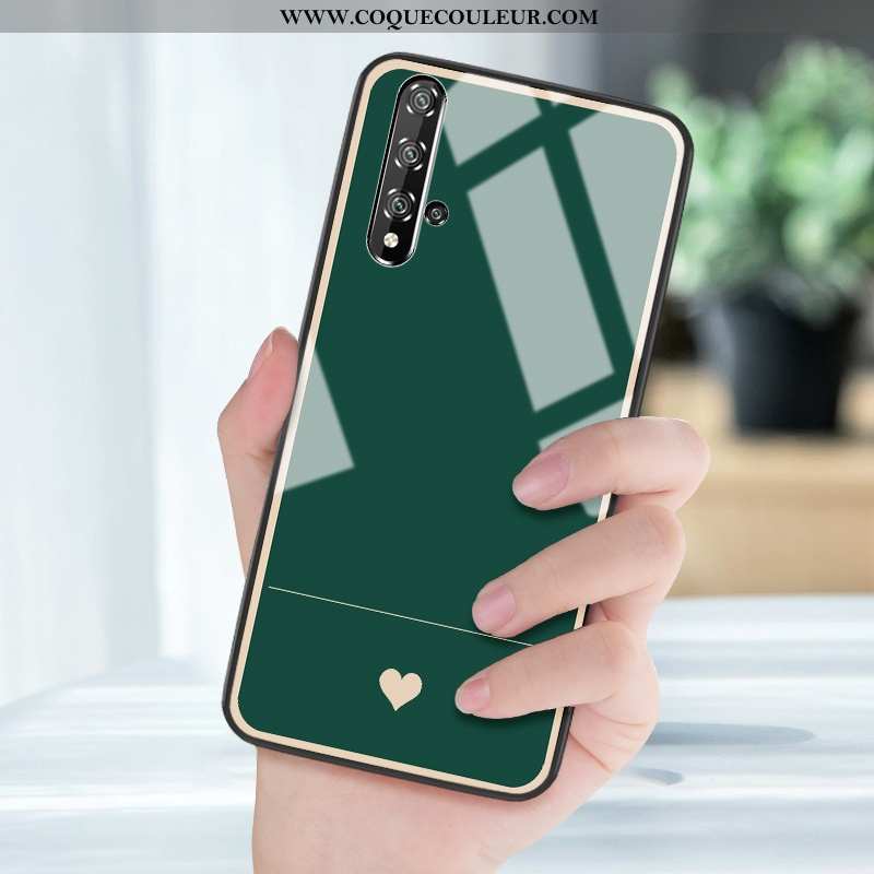 Étui Honor 20 Verre Frais Étui, Coque Honor 20 Silicone Simple Verte