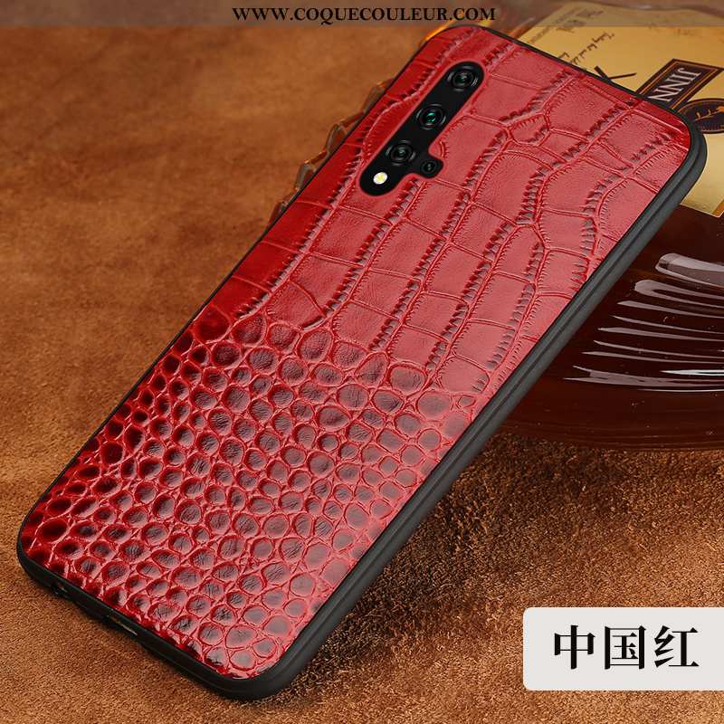 Coque Honor 20 Modèle Fleurie Rouge Crocodile, Housse Honor 20 Protection Luxe