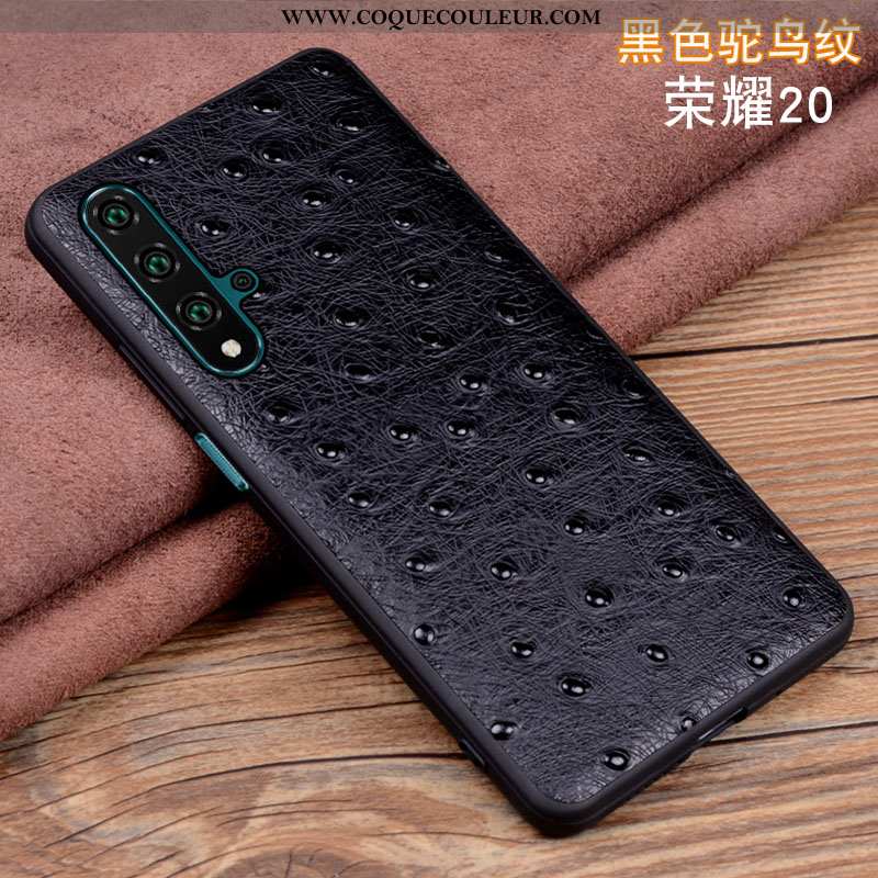 Étui Honor 20 Cuir Coque Tout Compris, Honor 20 Silicone Noir