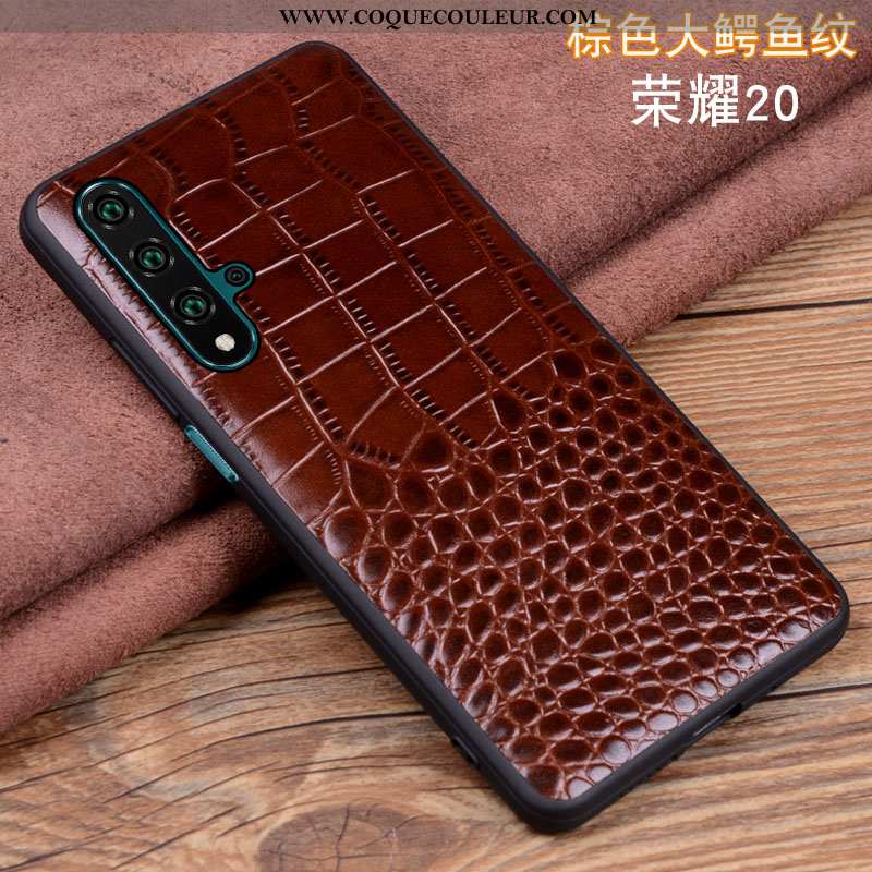 Étui Honor 20 Cuir Coque Tout Compris, Honor 20 Silicone Noir