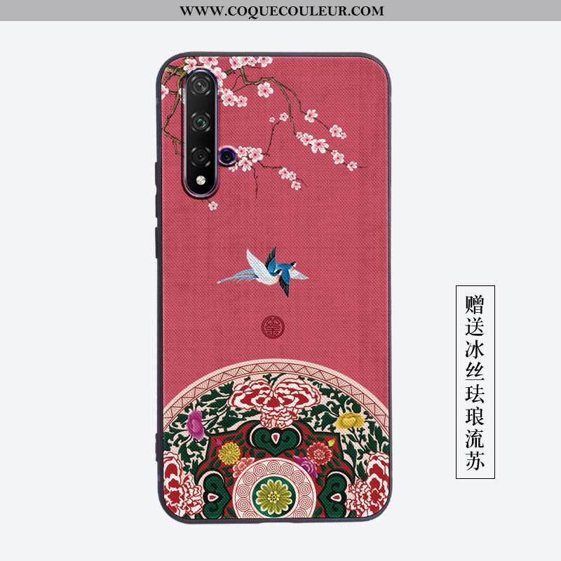Housse Honor 20 Délavé En Daim Téléphone Portable Vintage, Étui Honor 20 Personnalité Silicone Bleu