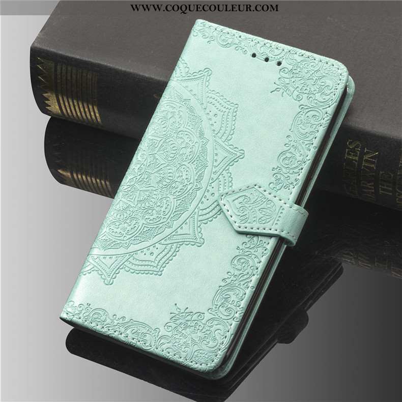 Étui Honor 20 Cuir Couleur Unie, Coque Honor 20 Protection Ornements Suspendus Verte