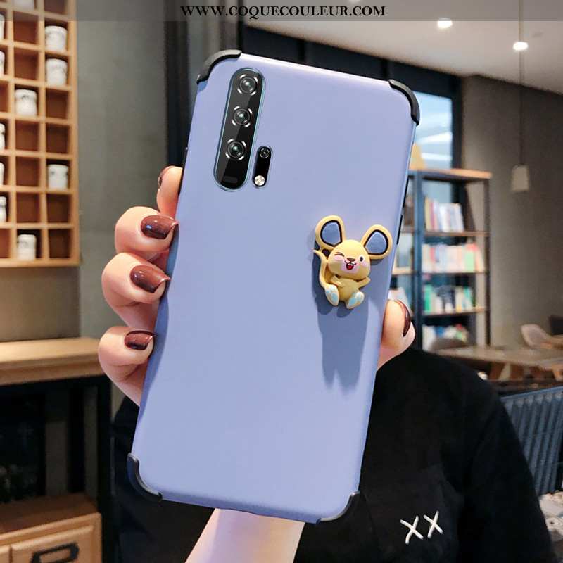 Coque Honor 20 Pro Silicone Dessin Animé Rat, Housse Honor 20 Pro Protection Charmant Bleu