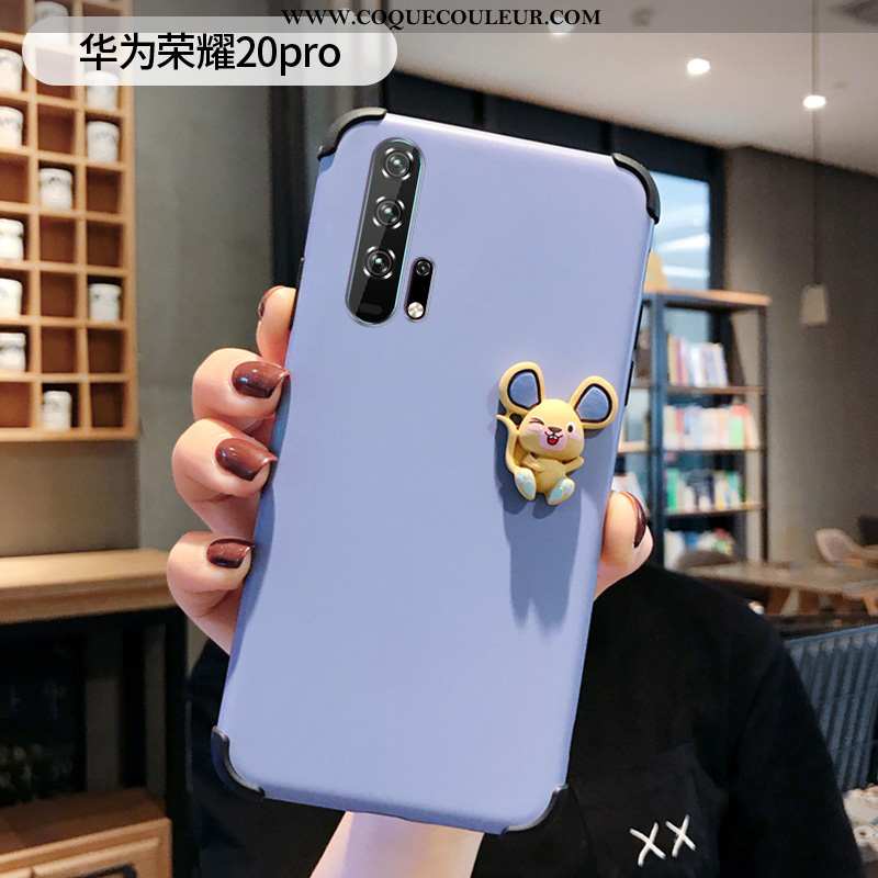 Coque Honor 20 Pro Silicone Dessin Animé Rat, Housse Honor 20 Pro Protection Charmant Bleu