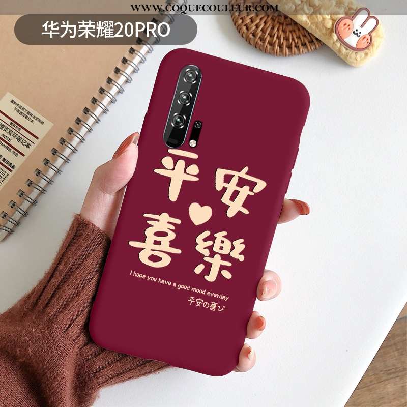 Coque Honor 20 Pro Légère Incassable Protection, Housse Honor 20 Pro Fluide Doux Jeunesse Rouge