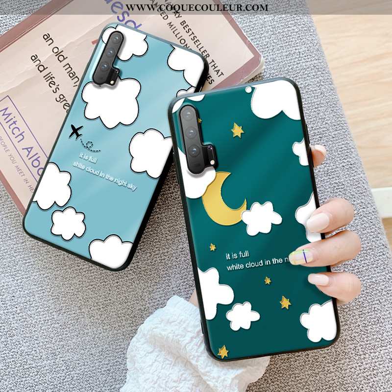 Coque Honor 20 Pro Protection Dessin Animé Légère, Housse Honor 20 Pro Gaufrage Ultra Verte