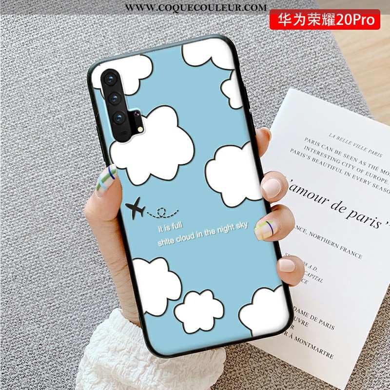 Coque Honor 20 Pro Protection Dessin Animé Légère, Housse Honor 20 Pro Gaufrage Ultra Verte