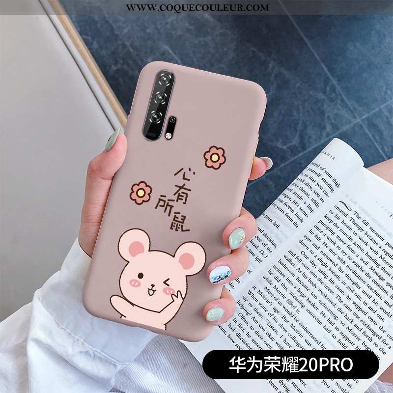 Housse Honor 20 Pro Créatif Étui Silicone, Honor 20 Pro Dessin Animé Rat Bleu