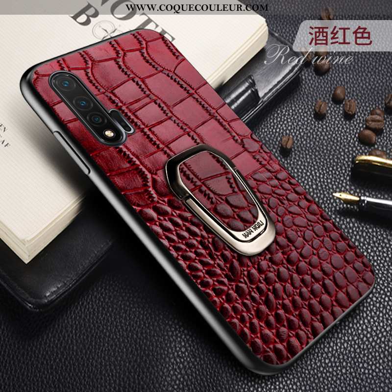 Étui Honor 20 Pro Cuir Véritable Vin Rouge Coque, Coque Honor 20 Pro Ultra Bordeaux