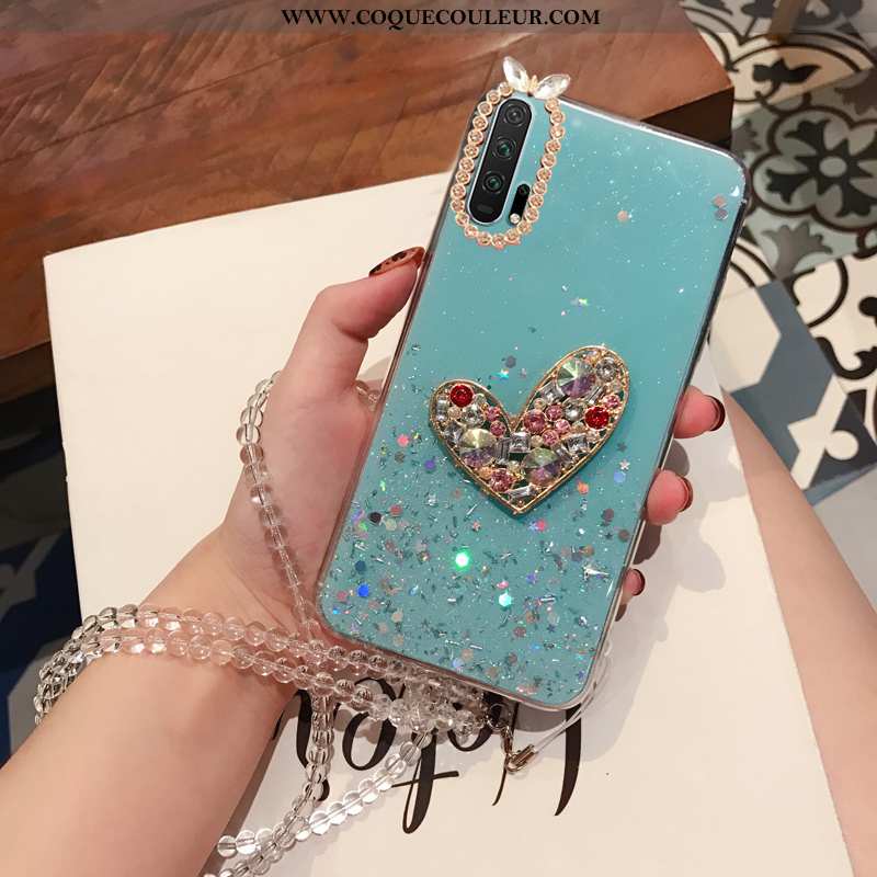 Coque Honor 20 Pro Protection Dessin Animé, Housse Honor 20 Pro Incruster Strass Silicone Bleu