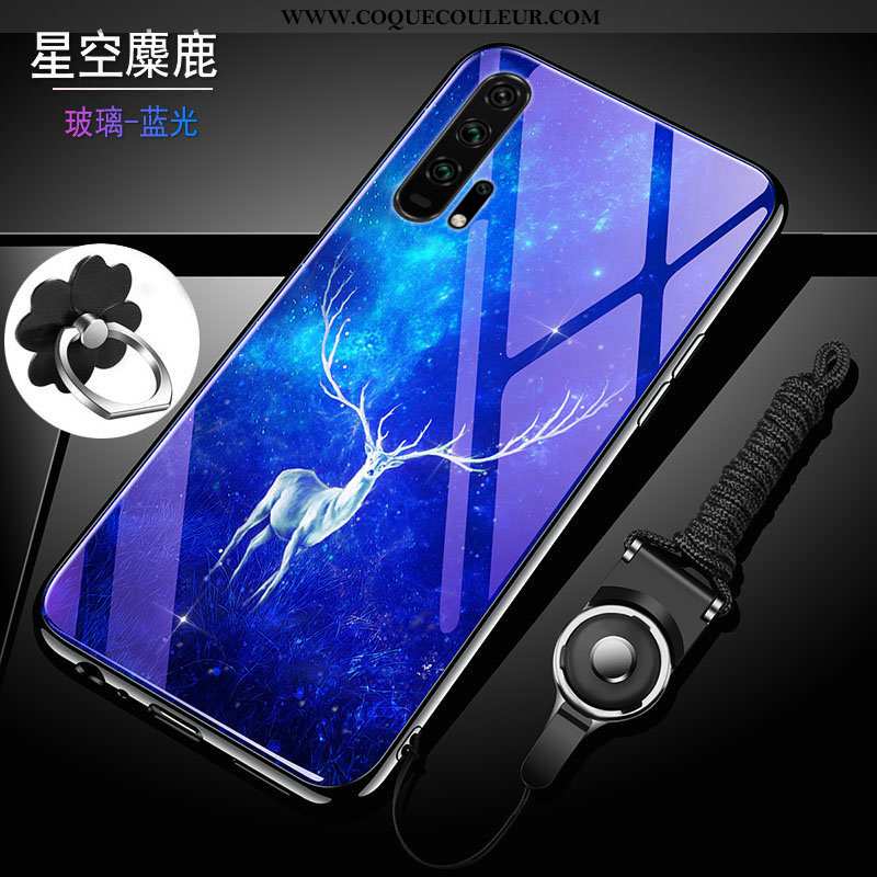 Étui Honor 20 Pro Protection Difficile Étui, Coque Honor 20 Pro Verre Fluide Doux Bleu