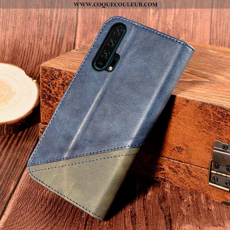 Étui Honor 20 Pro Cuir Incassable Housse, Coque Honor 20 Pro Fluide Doux Jaune