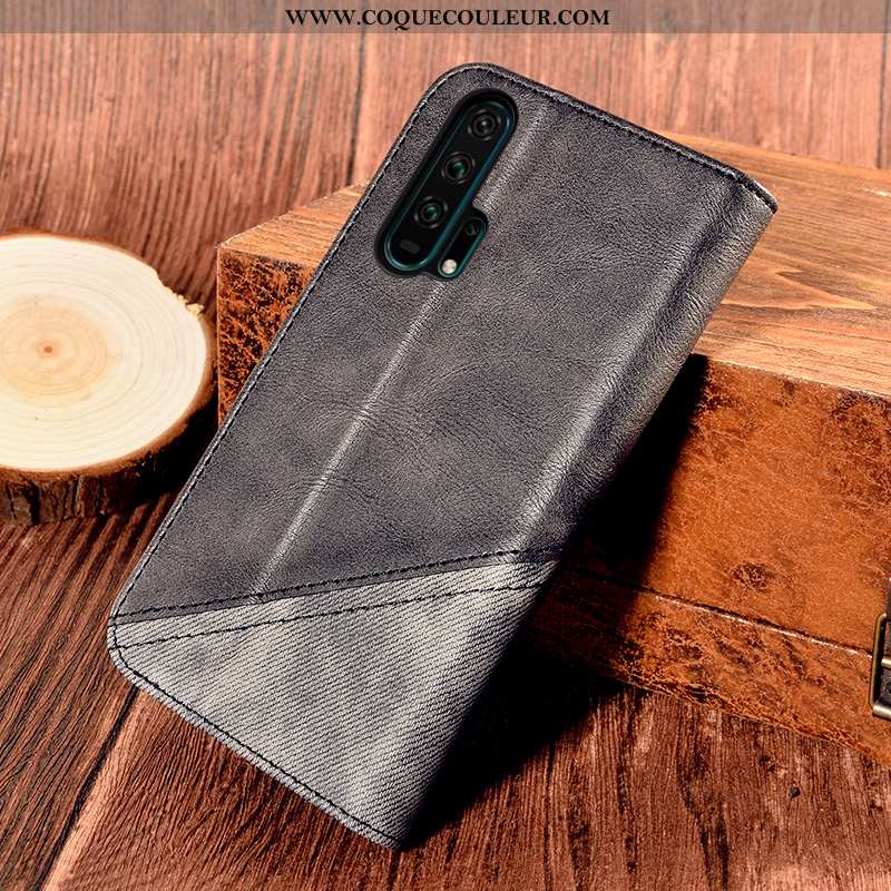 Étui Honor 20 Pro Cuir Incassable Housse, Coque Honor 20 Pro Fluide Doux Jaune