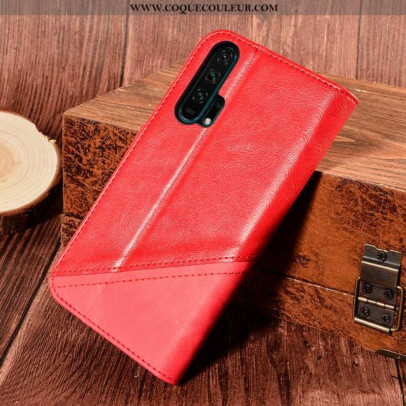 Étui Honor 20 Pro Cuir Incassable Housse, Coque Honor 20 Pro Fluide Doux Jaune