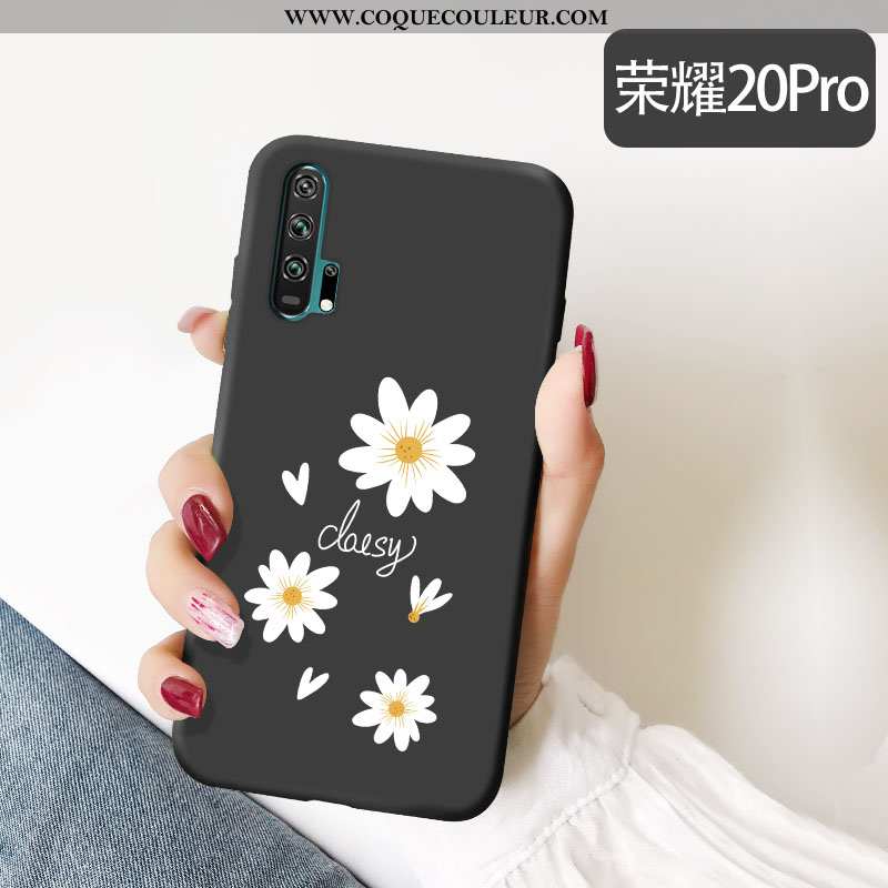 Étui Honor 20 Pro Tendance Mode, Coque Honor 20 Pro Légère Personnalité Noir