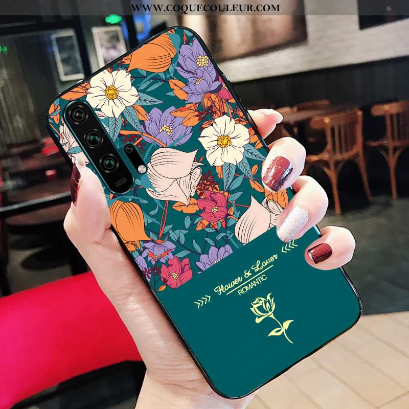 Coque Honor 20 Pro Personnalité Incassable Jeunesse, Housse Honor 20 Pro Créatif Fleur Rouge