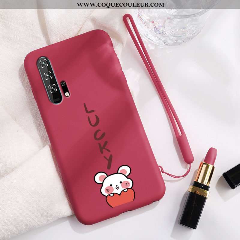 Housse Honor 20 Pro Dessin Animé Ultra Coque, Étui Honor 20 Pro Charmant Net Rouge Noir