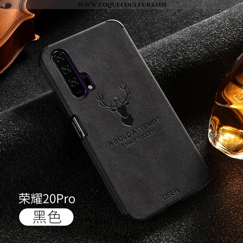 Housse Honor 20 Pro Cuir Qualité Tendance, Étui Honor 20 Pro Fluide Doux Silicone Gris