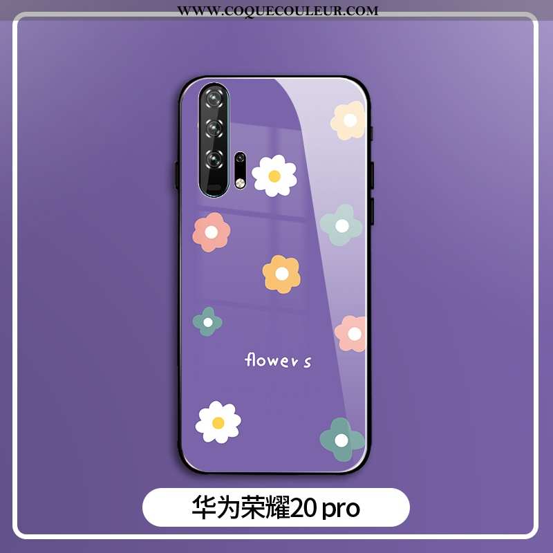 Coque Honor 20 Pro Silicone Clair Violet, Housse Honor 20 Pro Mode Verre Violet