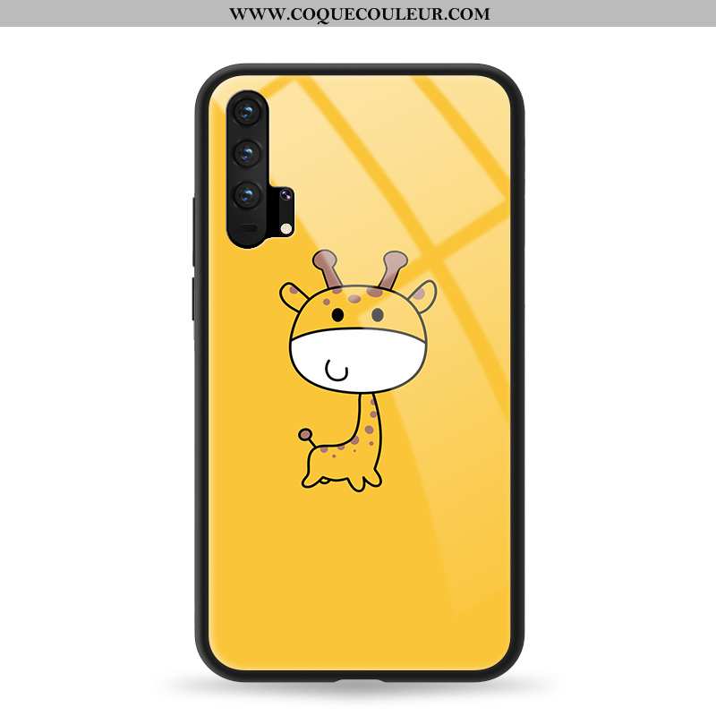 Étui Honor 20 Pro Dessin Animé Simple Jaune, Coque Honor 20 Pro Ultra Miroir Jaune