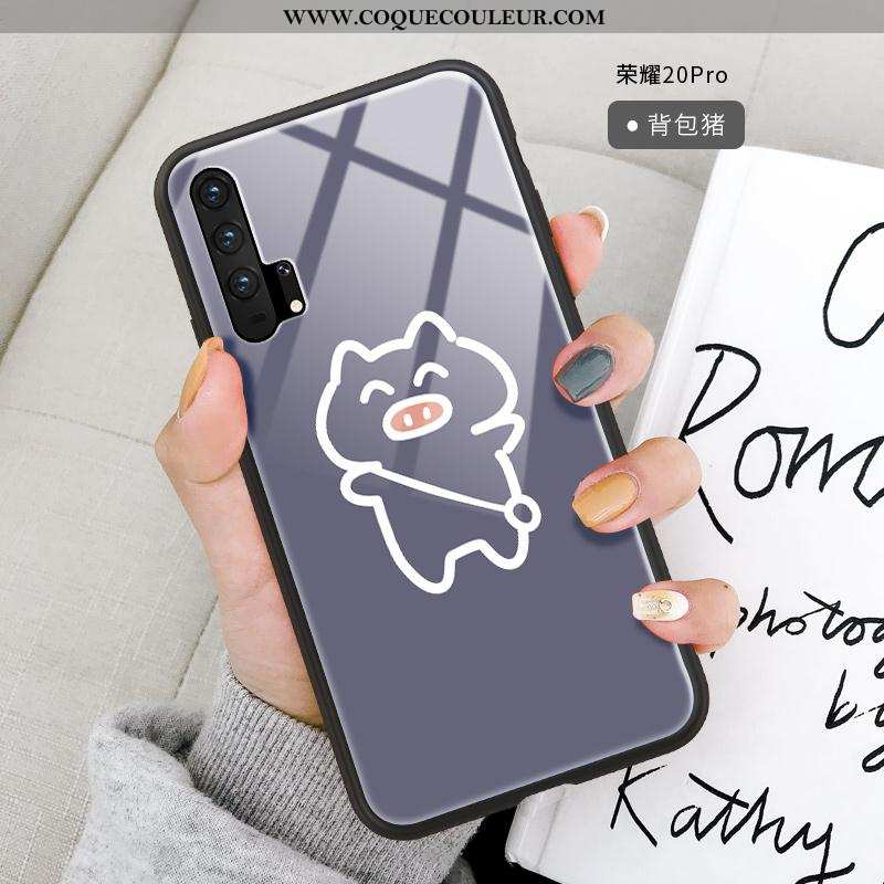 Étui Honor 20 Pro Dessin Animé Simple Jaune, Coque Honor 20 Pro Ultra Miroir Jaune