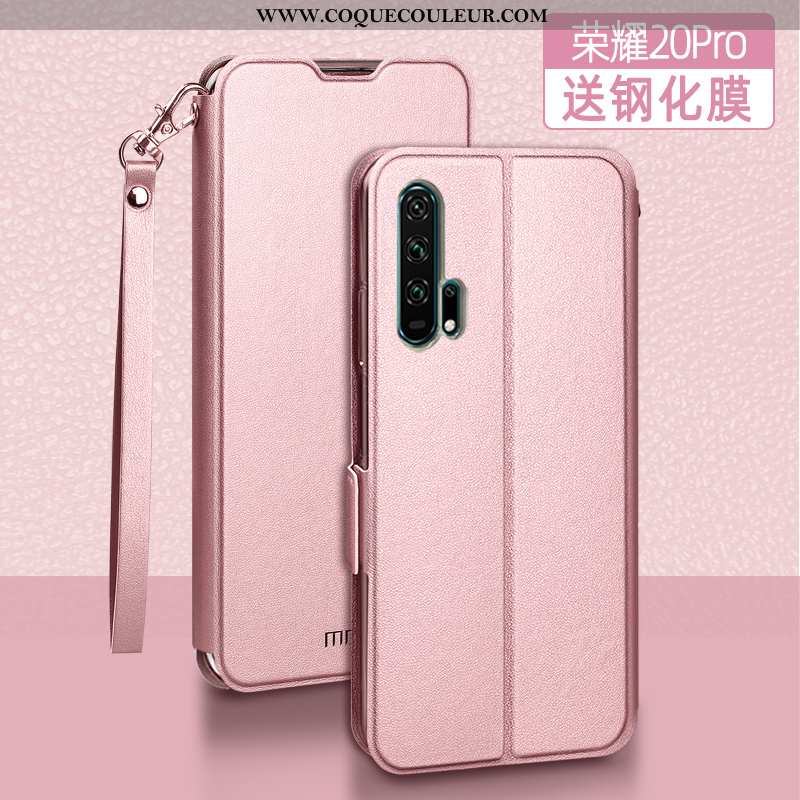 Étui Honor 20 Pro Silicone Incassable Tout Compris, Coque Honor 20 Pro Protection Cuir Noir