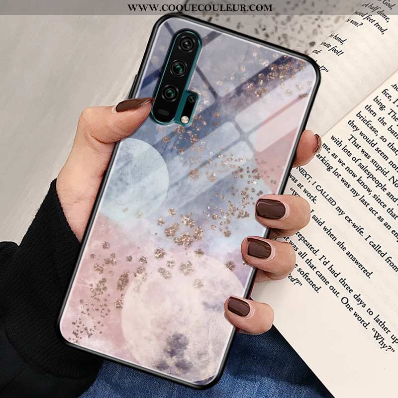 Coque Honor 20 Pro Protection Bleu Étui, Housse Honor 20 Pro Verre Rose