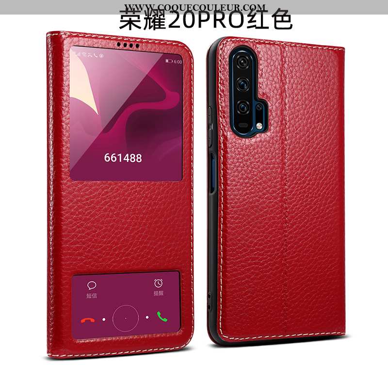 Housse Honor 20 Pro Protection Tout Compris Marron, Étui Honor 20 Pro Cuir Véritable Business Marron